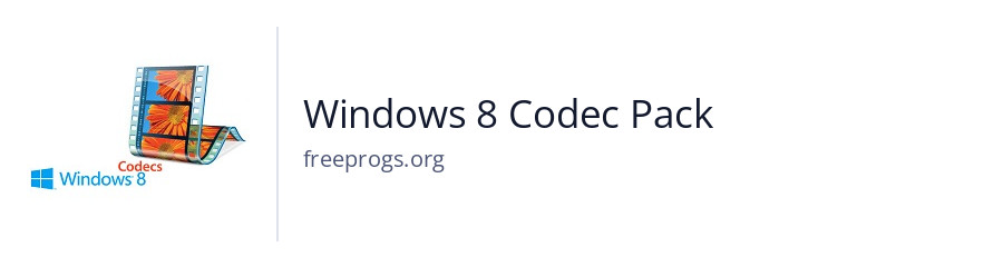 Windows 8 Codec Pack