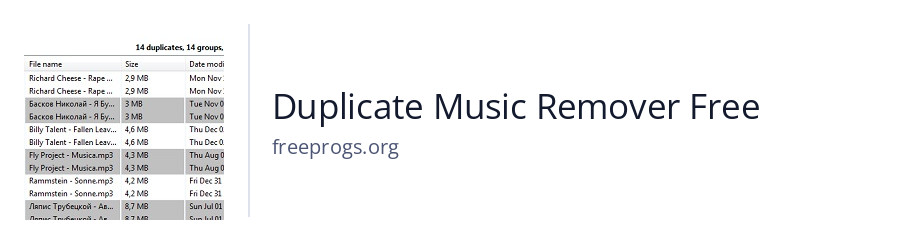 Duplicate Music Remover Free