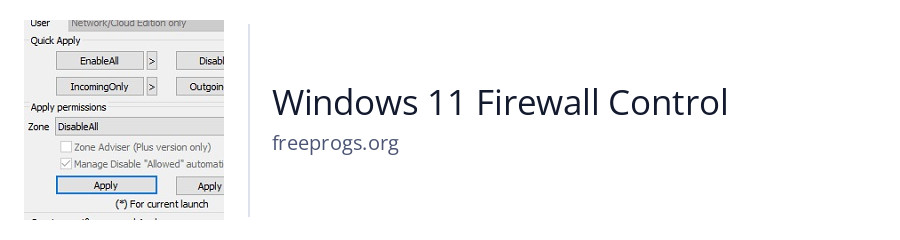 Windows 11 Firewall Control