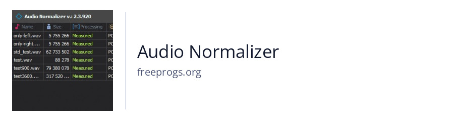 Audio Normalizer