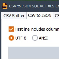 CSV to JSON SQL VCF XLS Converter v1.0
